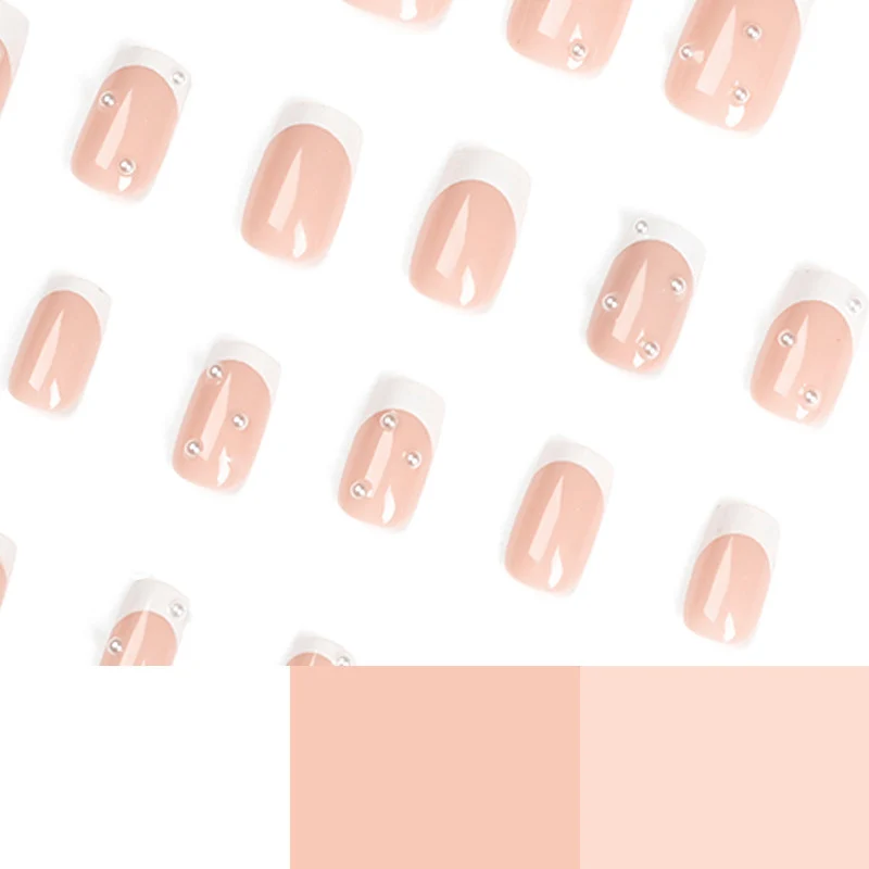Elegantes Perl-Akzent Press-On Nail Set