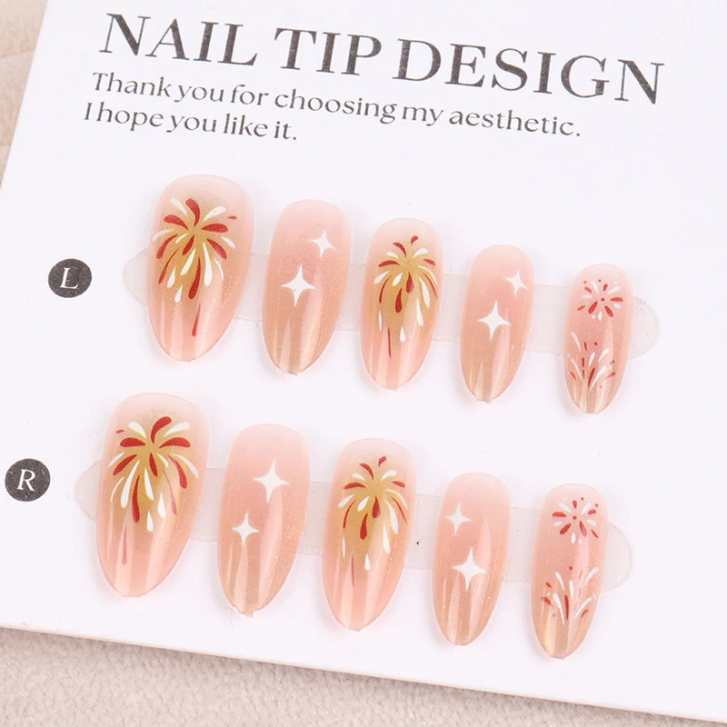 Künstlerisches florales Design Press-On Nagel Kit