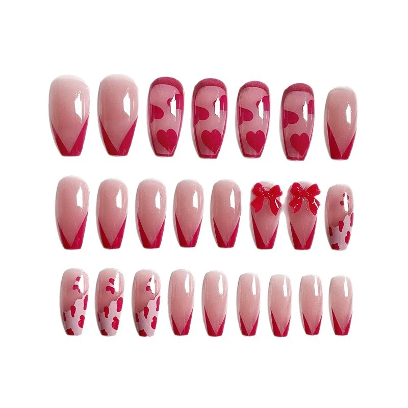 Dekoratives Langes Stiletto Press-On Nagel Set
