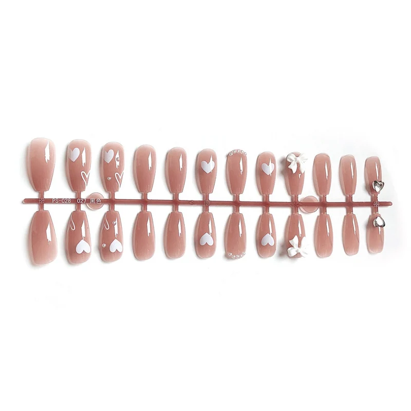 Dekorative Lange Stiletto Press-On Nagelkunst