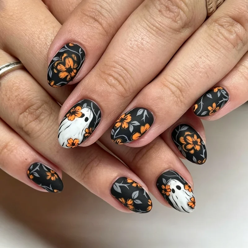 Dekoratives Halloween-Themen Press-On Nagelkunstset