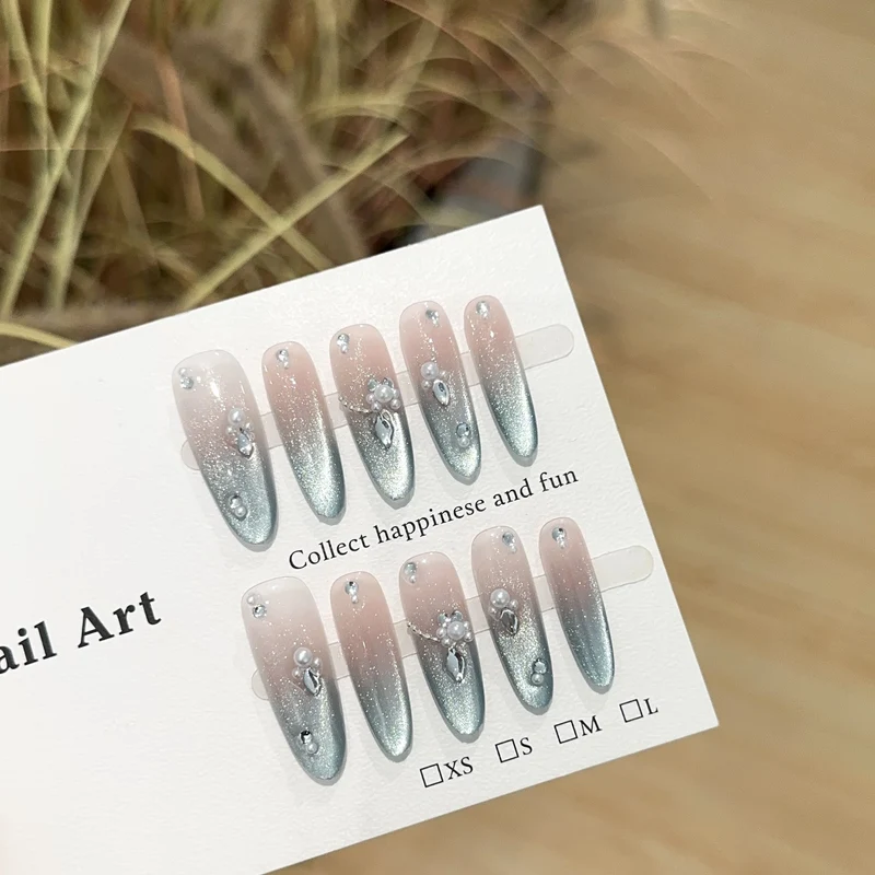 Elegantes gradient Nagelkunst Set zum Aufkleben