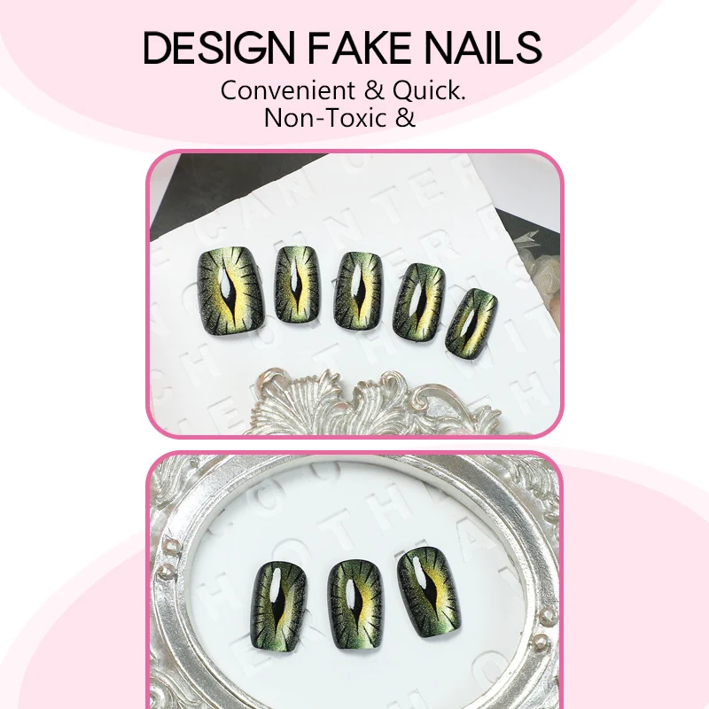 Künstlerisches Press-On Nageldekor Set
