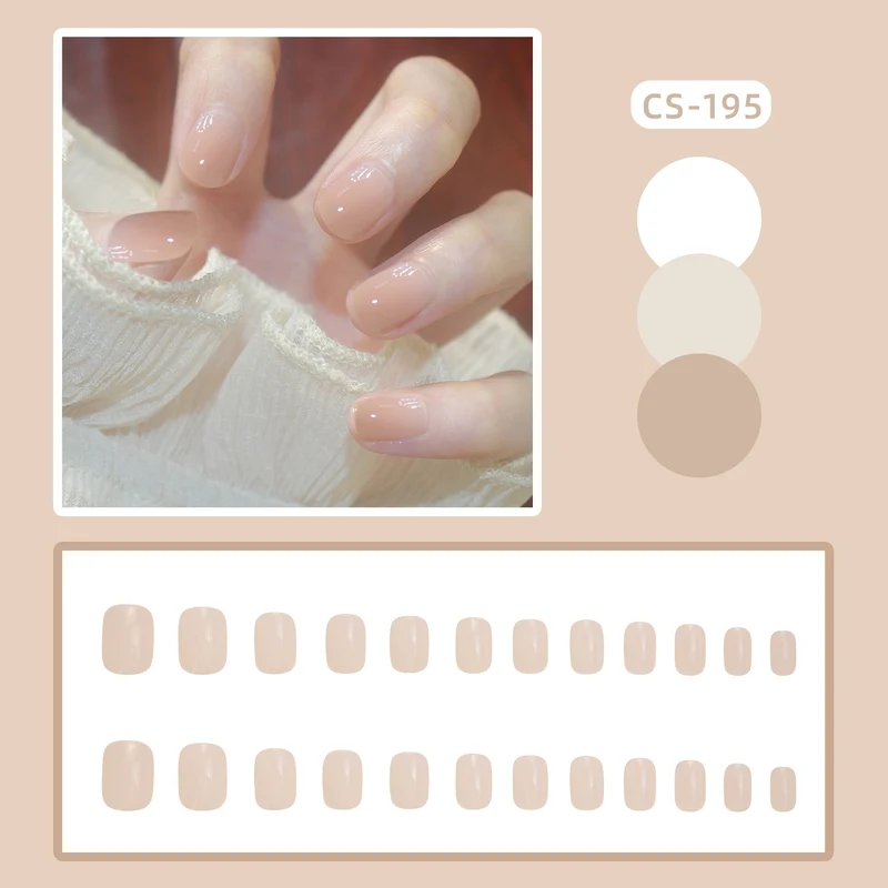 Elegante Glänzende Press-On Nagel Set 1790727375