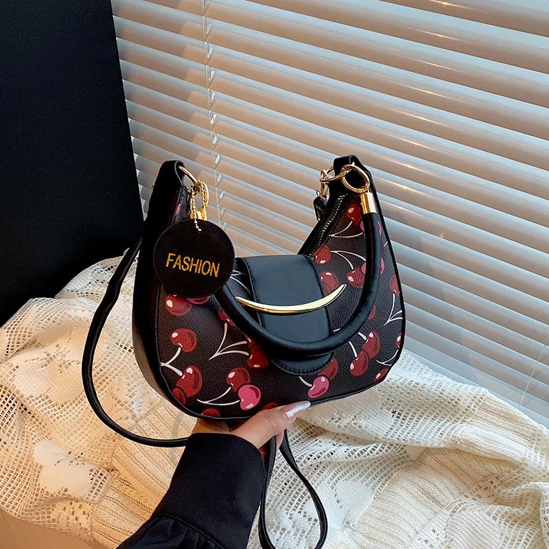 Schicke Kirschen Druck Handtasche
