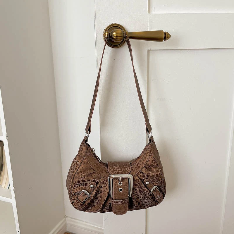 Exotische Texturierte Schultertasche