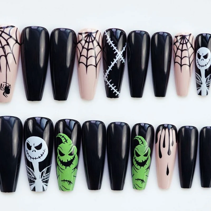 Kreatives Halloween-Themen Press-On Nail Set