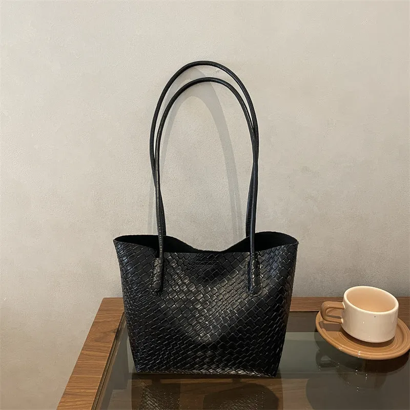Gewebte strukturierte Handtasche