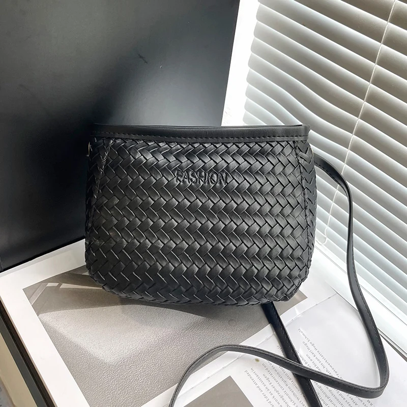 Gewebte Leder Umhängetasche 1790614236
