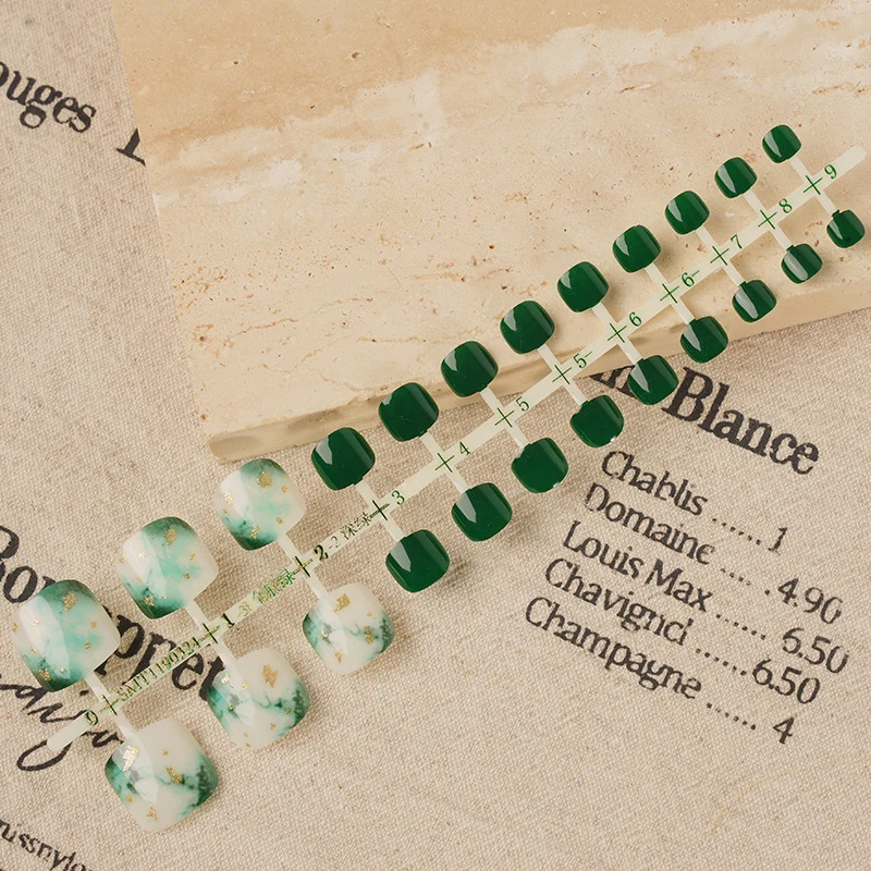 Künstlerisches Marmor Design Press-On Nagel Set
