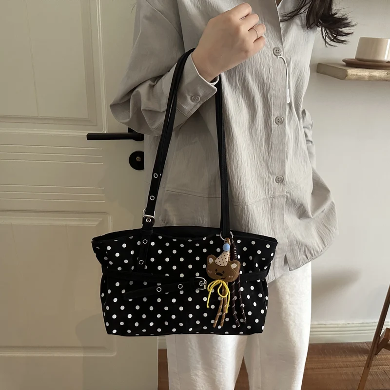 Charmante Polka Dot Handtasche