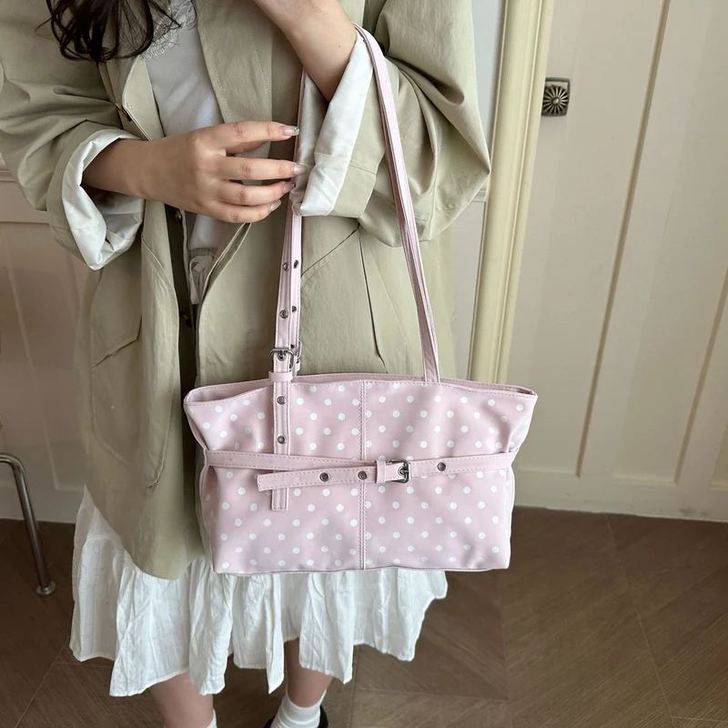 Charmante Polka Dot Handtasche