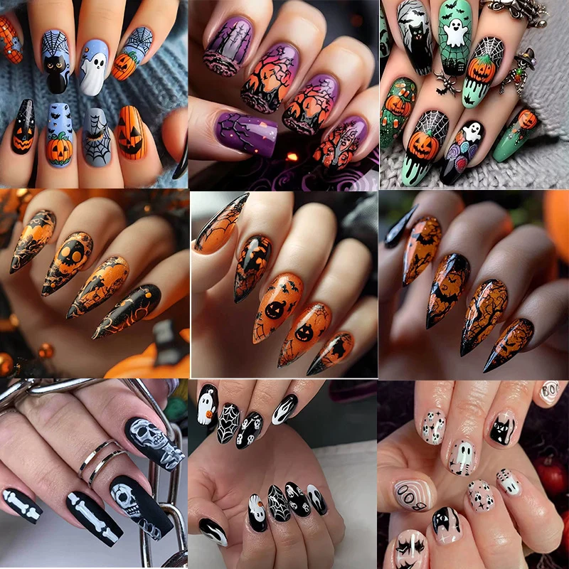 Künstlerisches Langes Stiletto Press-On Nagelset
