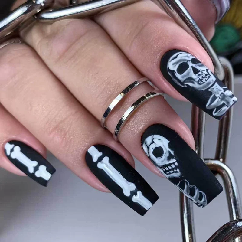 Künstlerisches Langes Stiletto Press-On Nagelset