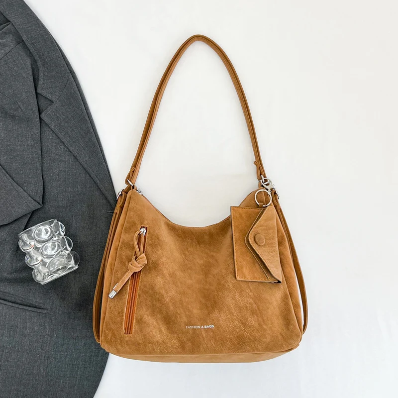 Lässige Wildleder Hobo-Tasche