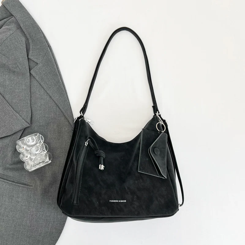 Lässige Wildleder Hobo-Tasche