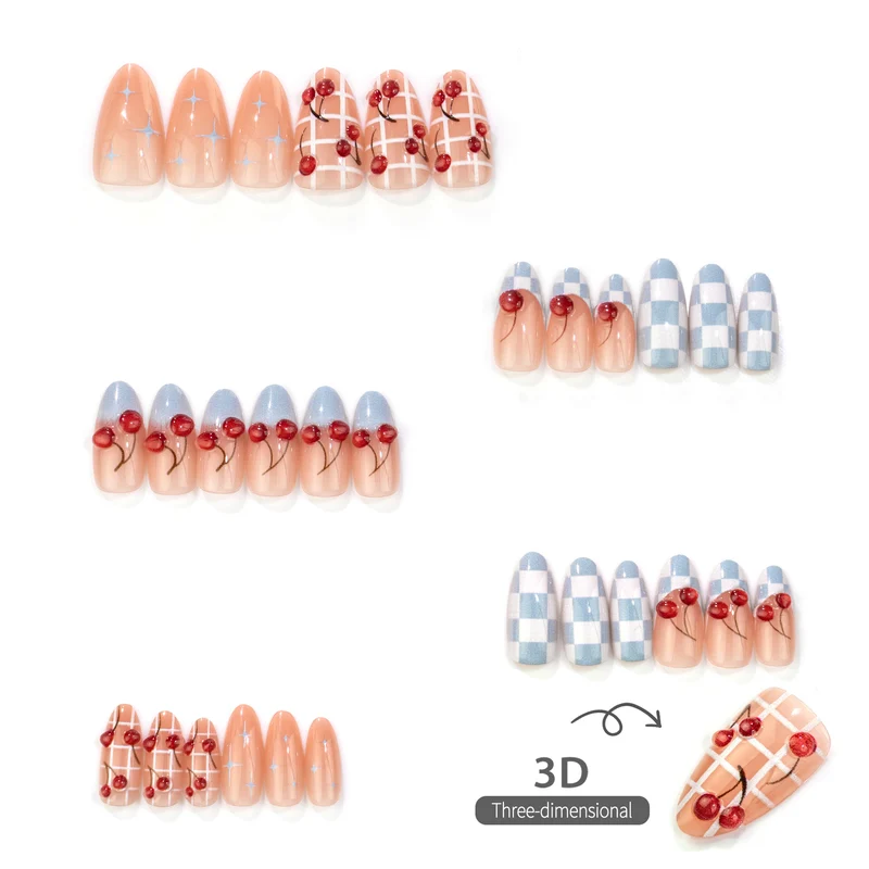 Kirschblüten Themen Druck-On Nagel Kunst Set