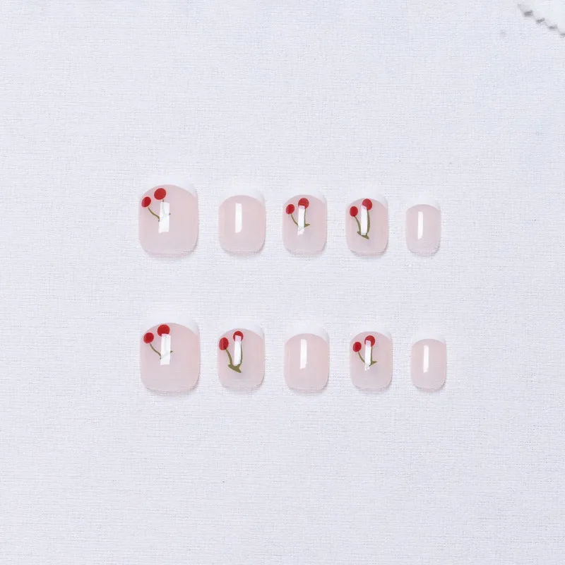 Kirschblüten Dekorative Press-On Nagelset