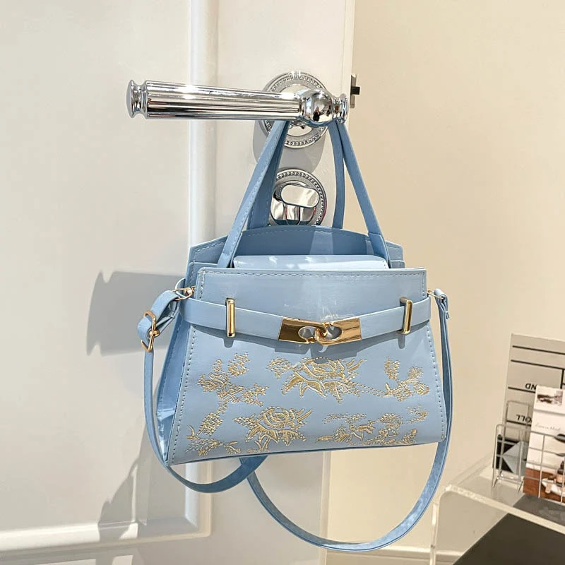 Elegante floral bestickte Handtasche