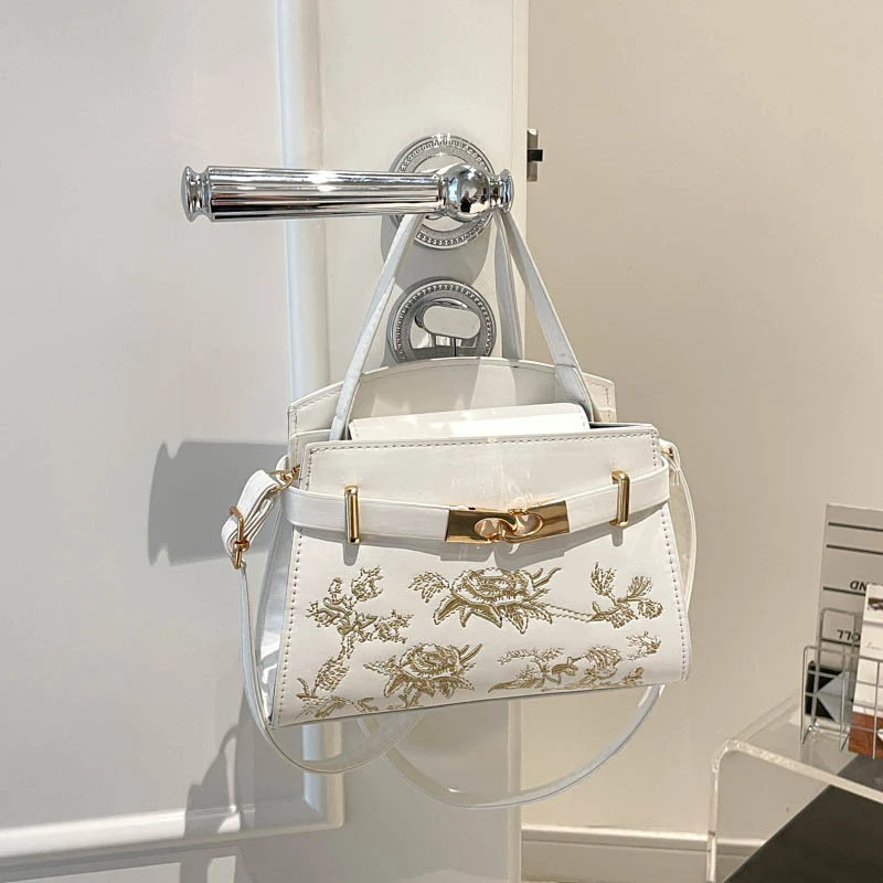Elegante floral bestickte Handtasche