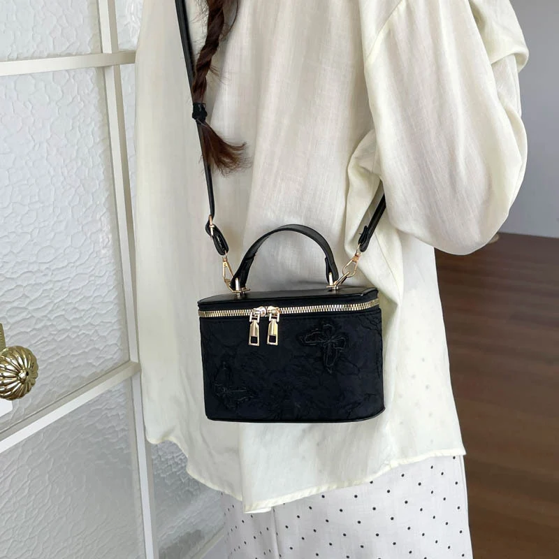 Elegante Blumen-Prägung Handtasche