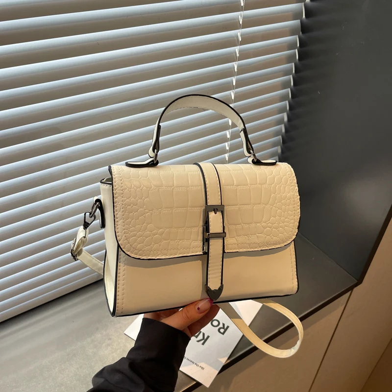 Elegante Krokodilmuster-Handtasche