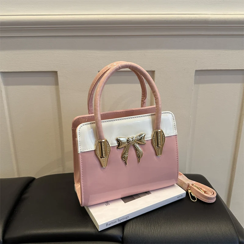 Elegante Bow-Akzent Handtasche