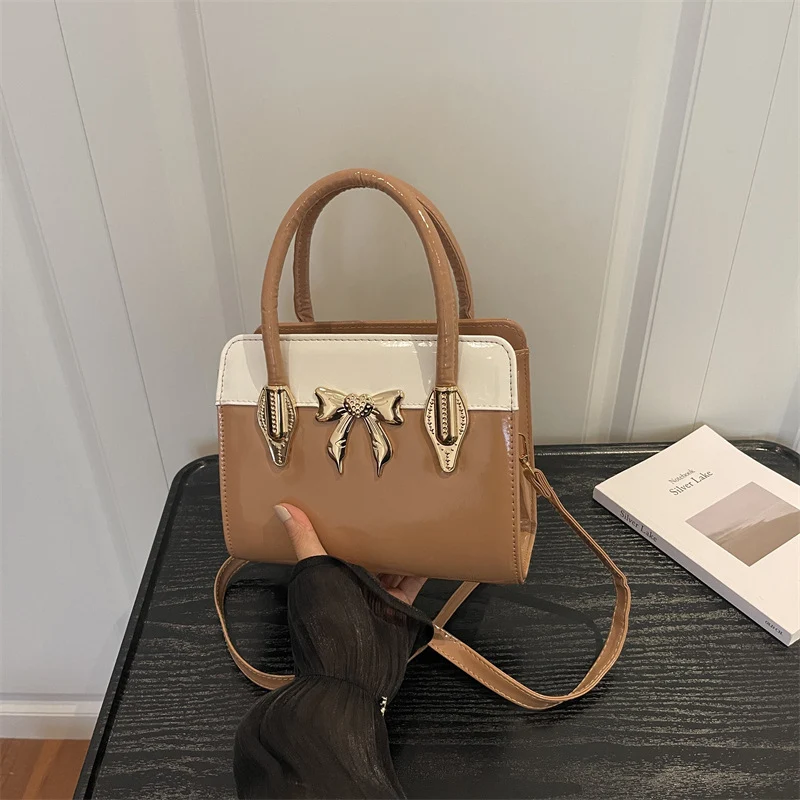 Elegante Bow-Akzent Handtasche
