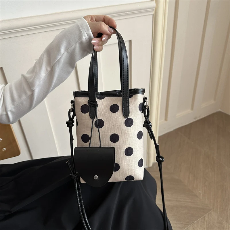 Punktmuster Mini Crossbody Tasche