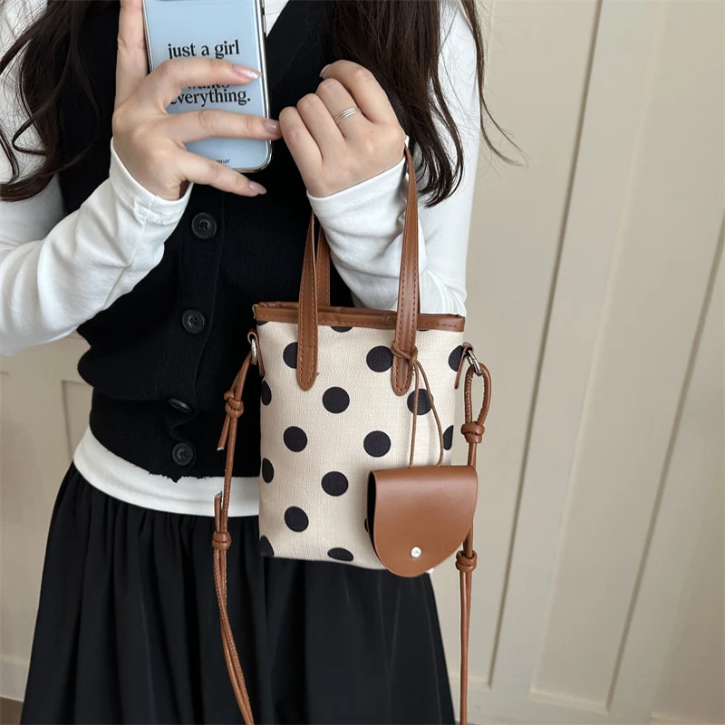 Punktmuster Mini Crossbody Tasche