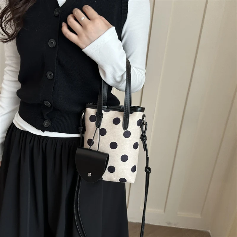 Punktmuster Mini Crossbody Tasche