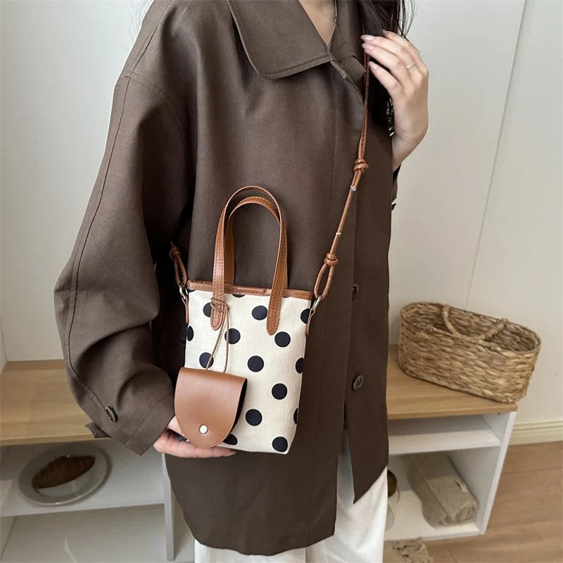 Punktmuster Mini Crossbody Tasche