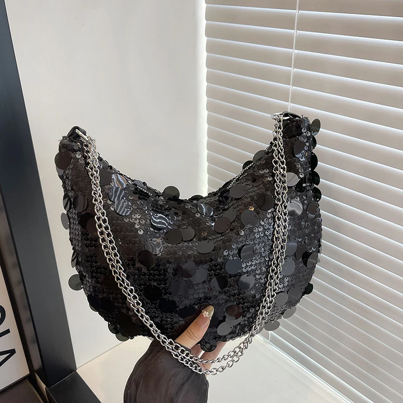 Pailletten-beschichtete Abendhandtasche