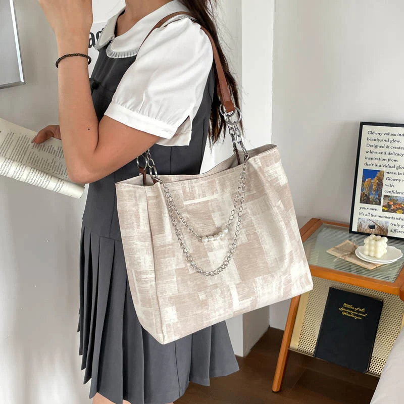 Chic strukturiert Schulter Tote