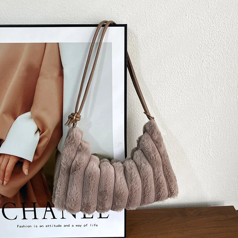 Plüsch Texturierte Handtasche