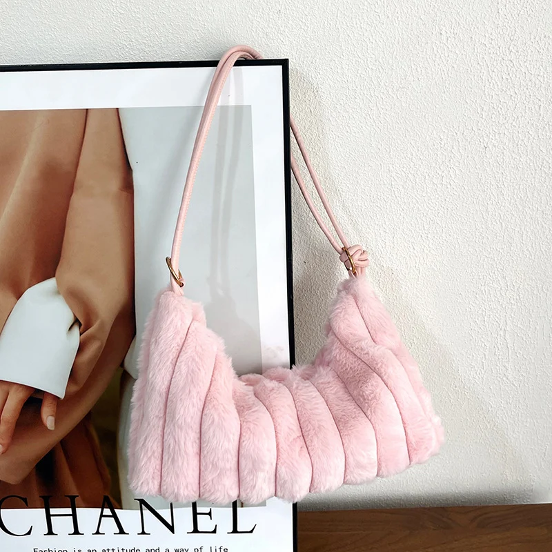 Plüsch Texturierte Handtasche