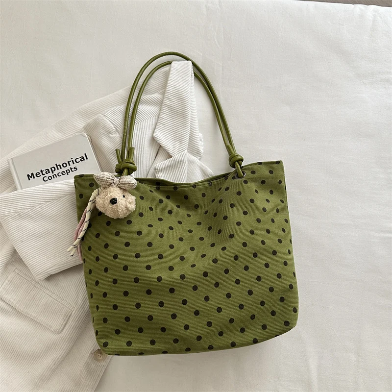 Verspielte Polka-Dot-Stofftasche