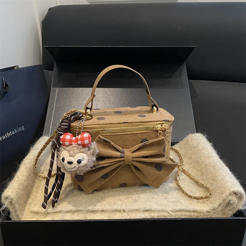 Verspielt Schleifenakzent Mini-Handtasche