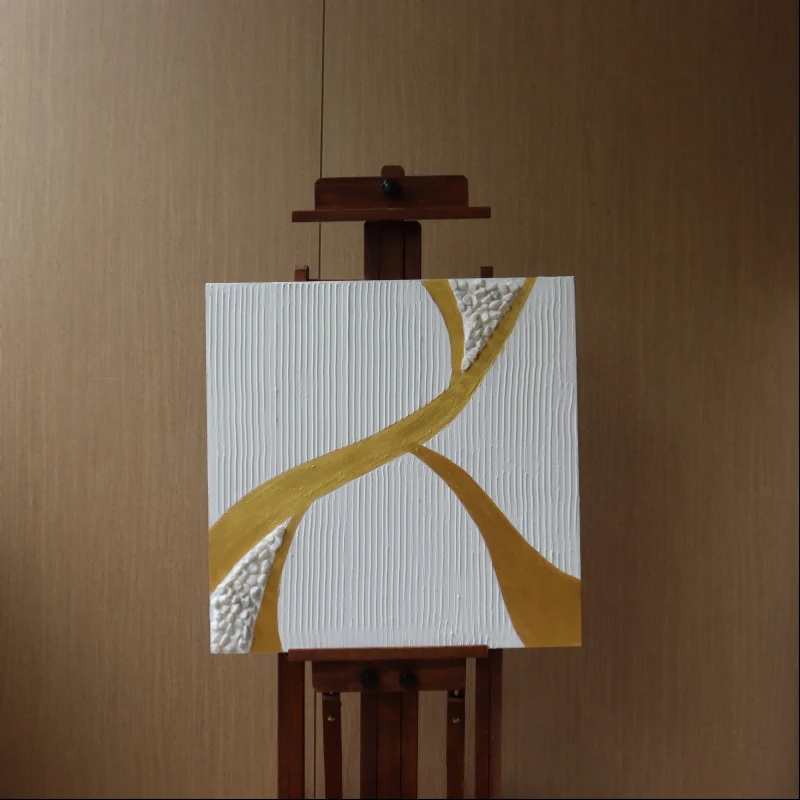 Texturiertes Gold Abstraktes Leinwandkunst