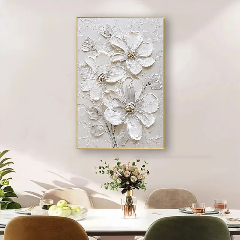 Strukturierte florale Relief-Wandkunst