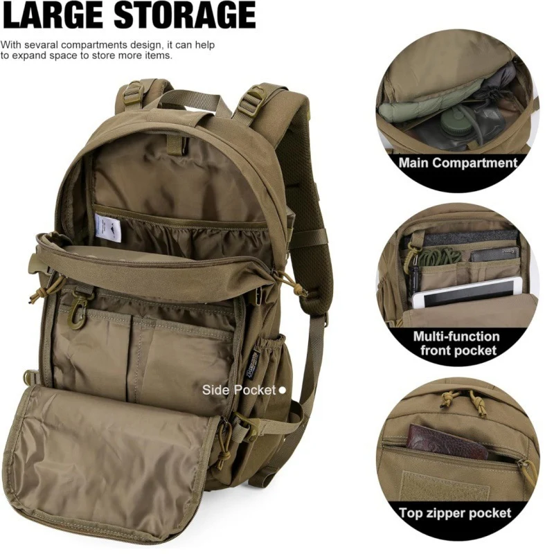Taktischer Rucksack mit multifunktionalem Stauraum Karnz