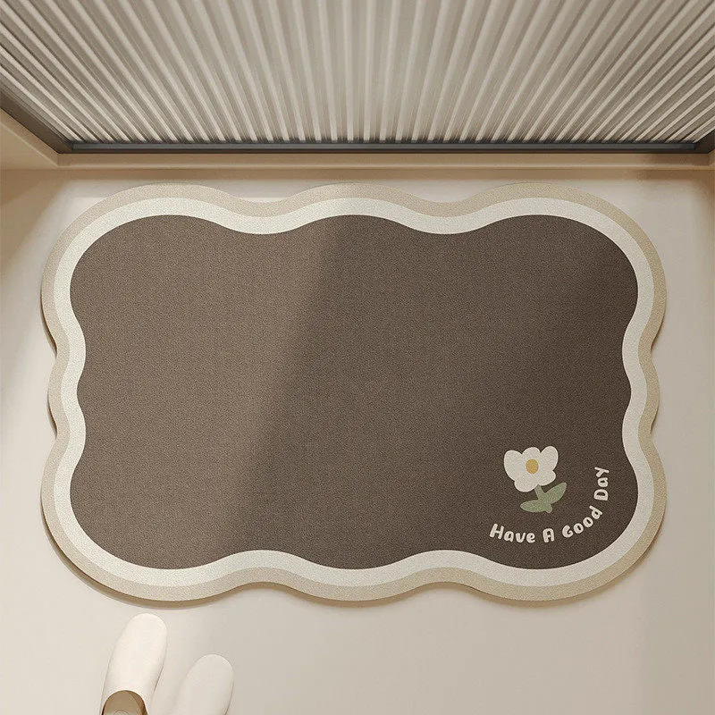 Florales Design Badezimmerteppich für Badezimmerböden