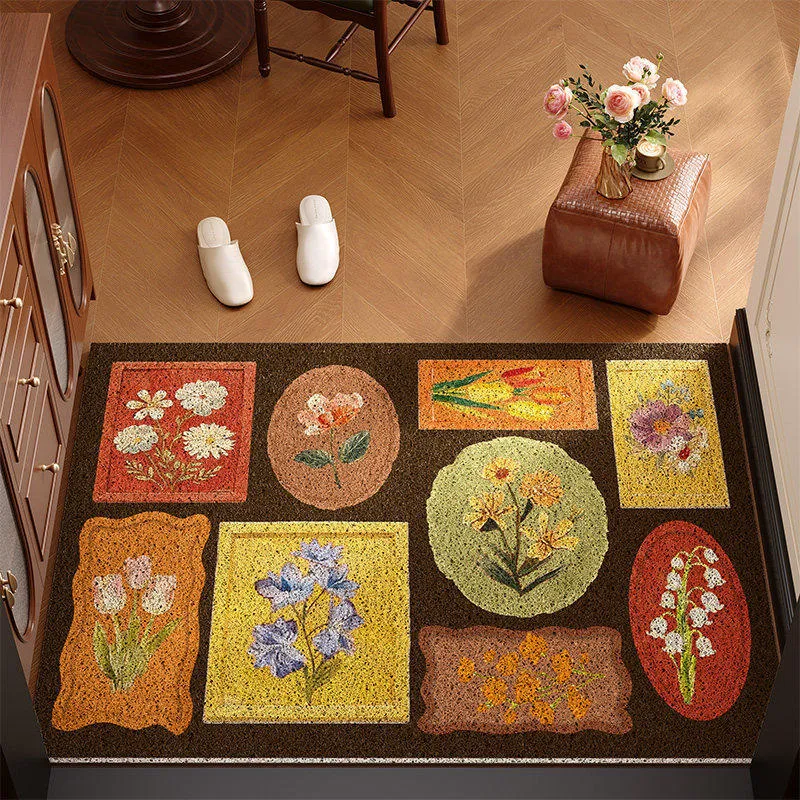 Vintage Floral Print Teppich