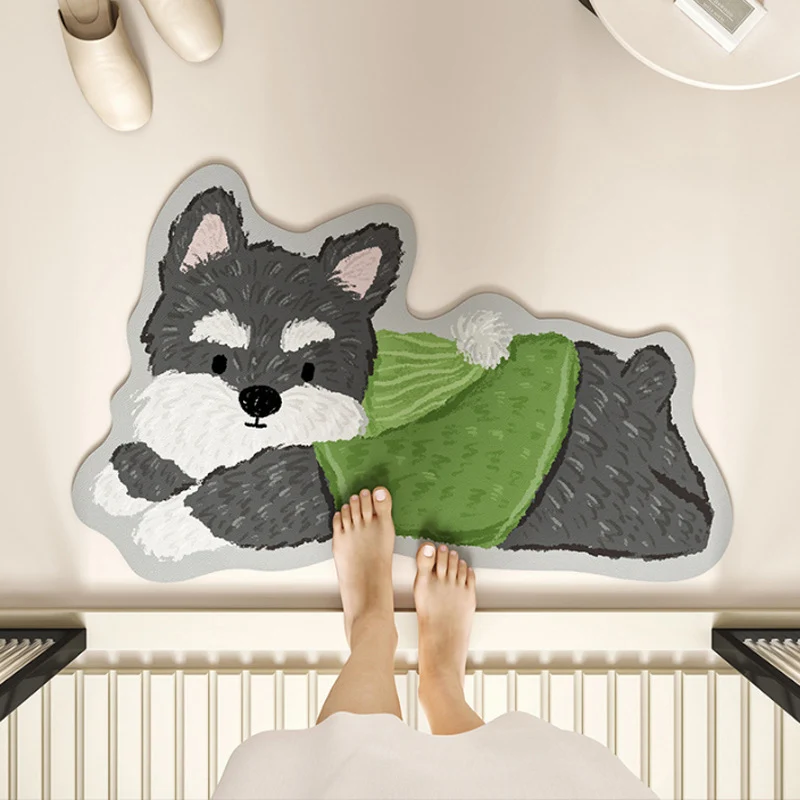 Süßes hunde-förmiges Badewannenmatte