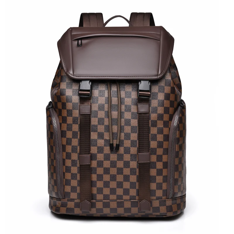 Luxe Schachbrettmuster Rucksack Karnz