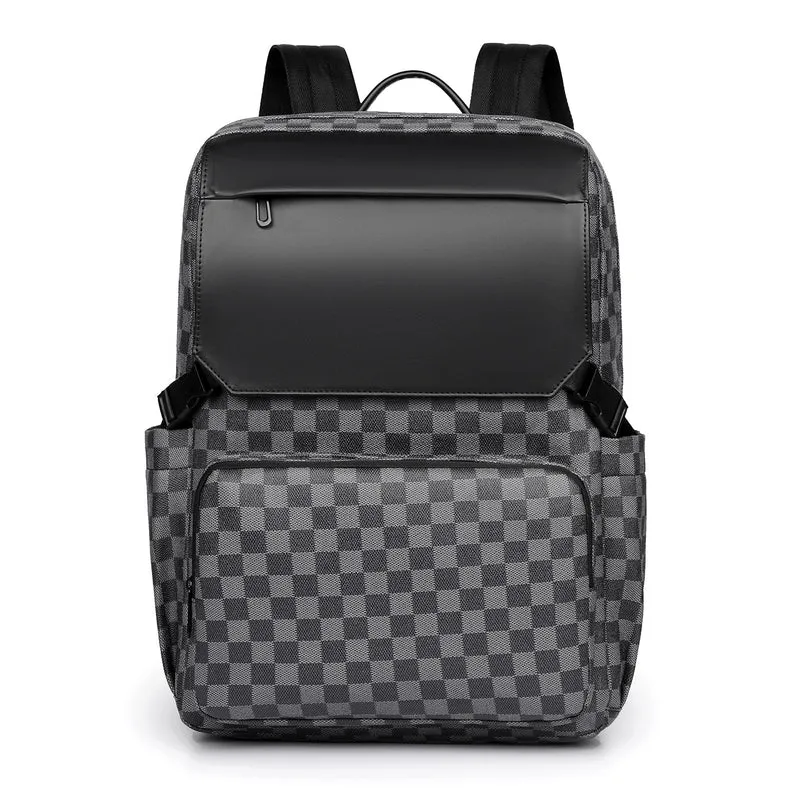 Hochwertiger trendiger Schachbrett-Rucksack Karnz