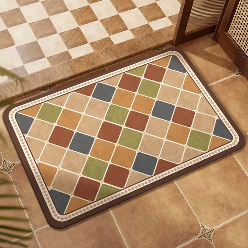 Farbenfrohes Patchwork-Bereichsmatte
