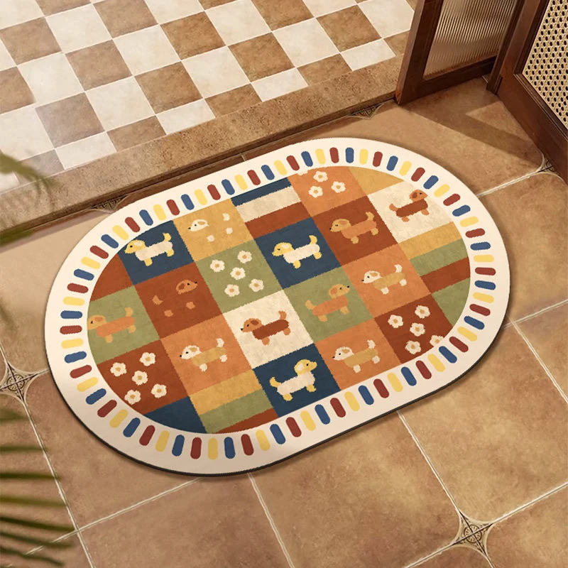 Farbenfrohes Patchwork-Bereichsmatte