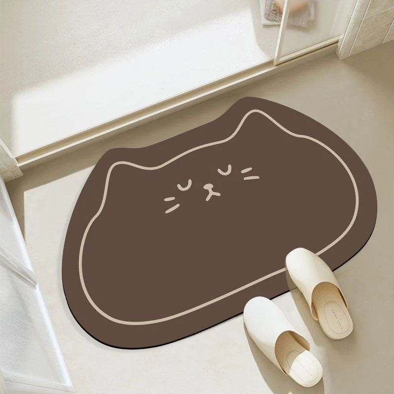 Katzenförmige Badmatte für Zuhause
