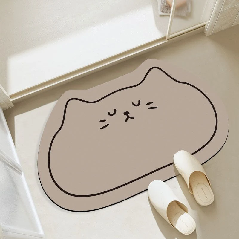 Katzenförmige Badmatte für Zuhause